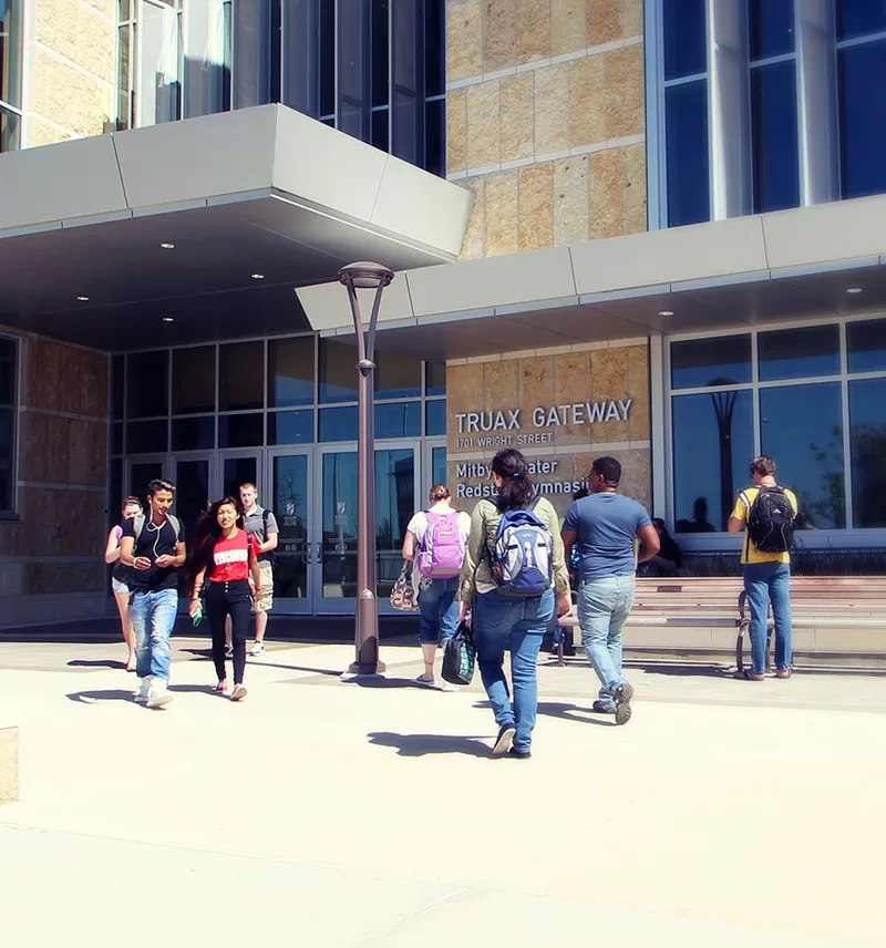students entering Truax campus