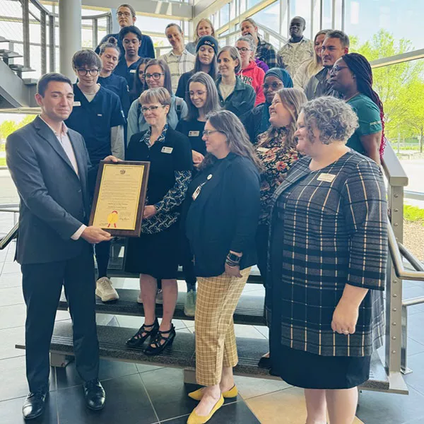 Madison College faculty and staff at the Accelerate Wisconsin announcement