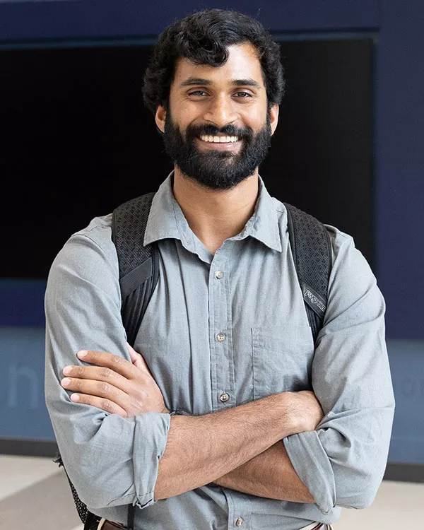 Military-connected student AJ Brown on the Truax campus