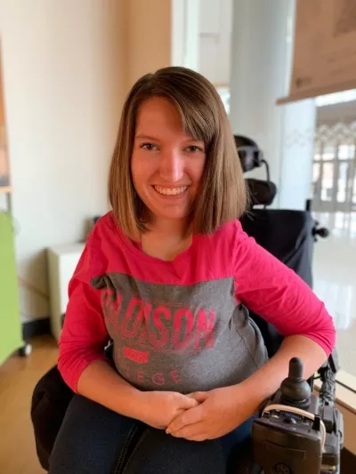 Annie smiles for the camera