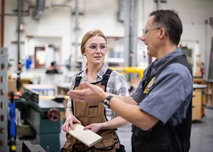 Cabinetmaking and Millwork Image of Instructor and Student