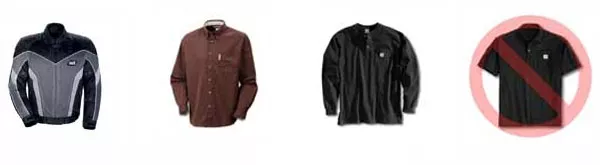 jackets and shirts