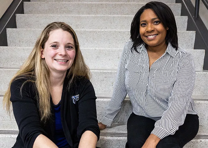 Chelsey Bauer (L), Monique Billings (R)