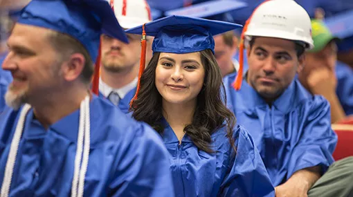 students at graduation