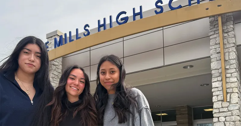 Three Early College nursing students at Lake Mills High School