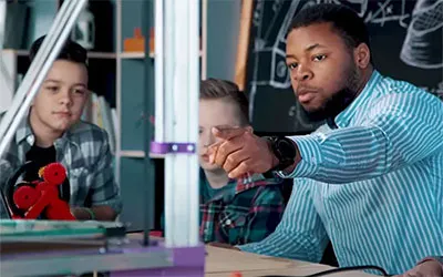 elementary education student teacher teaching children