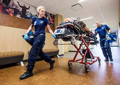 Practice moving a patient