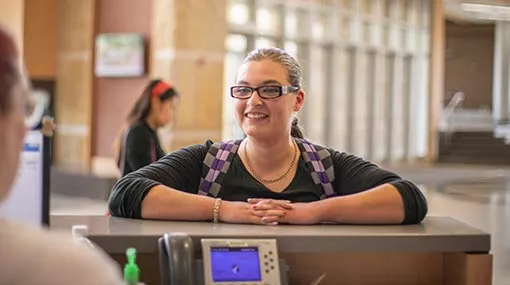 woman at the help desk