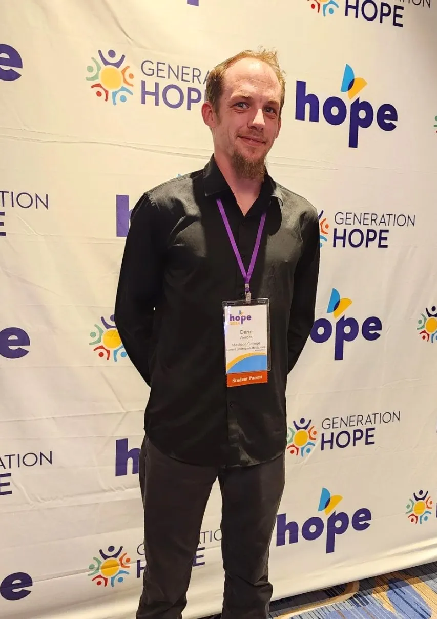 Madison College student Darin Wellons