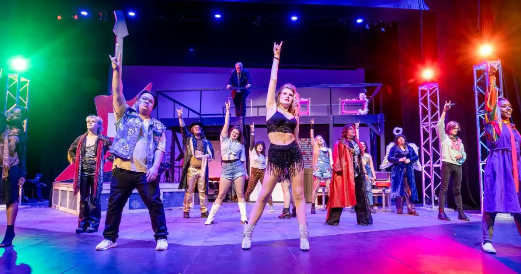 Madison College students perform in "Rock of Ages" in March 2024.
