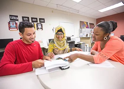 group of diverse Madison College students