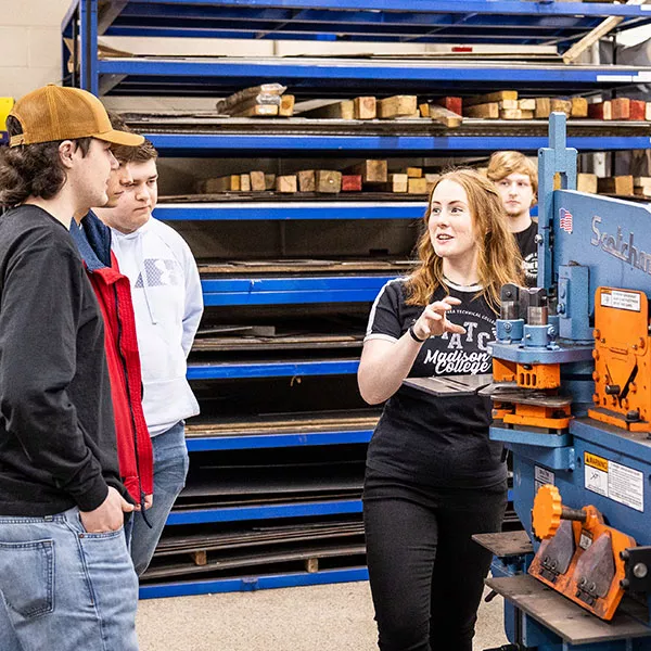 welding and metal fabrication class demonstration photo