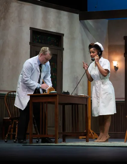 Scene from the play Harvey