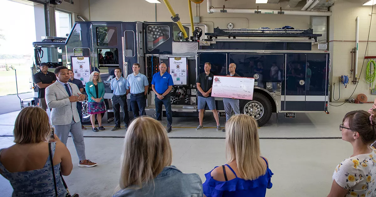 nexgen first responder scholarship check presentation