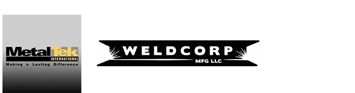 Logos for Metaltek and Weldcorp