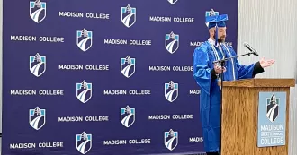 Student speaker David Tatro 