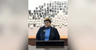 Nat Mason at the front desk of the AC Hotel Madison Downtown.