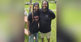 Poets pose at the Juneteenth Day event in Baraboo.