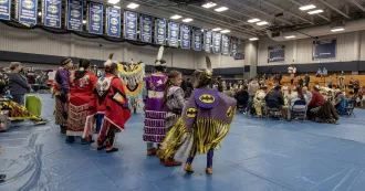 Community members enjoy the 2019 pow wow celebration