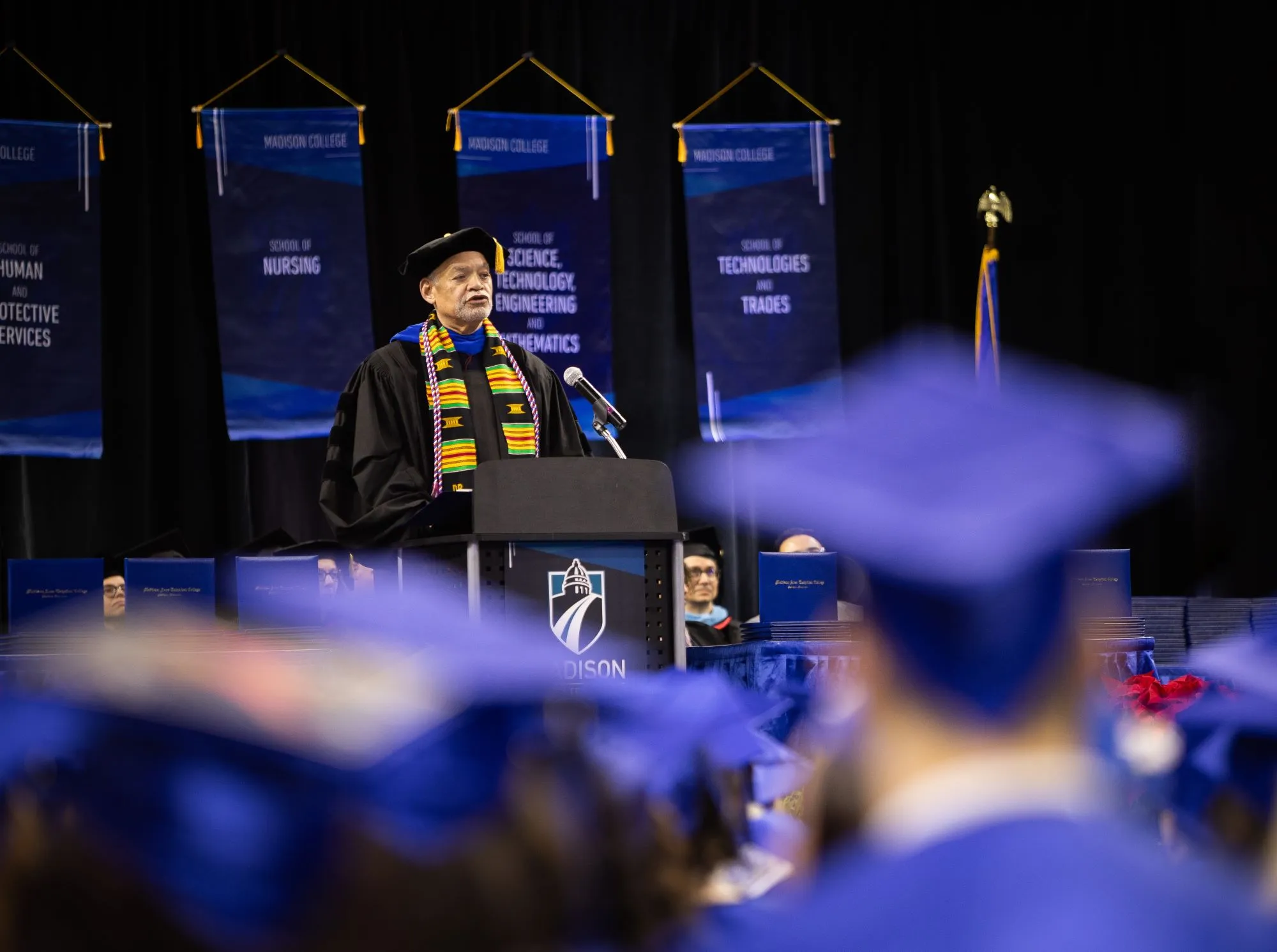 President Daniels at 2024 Madison College Fall Commencement