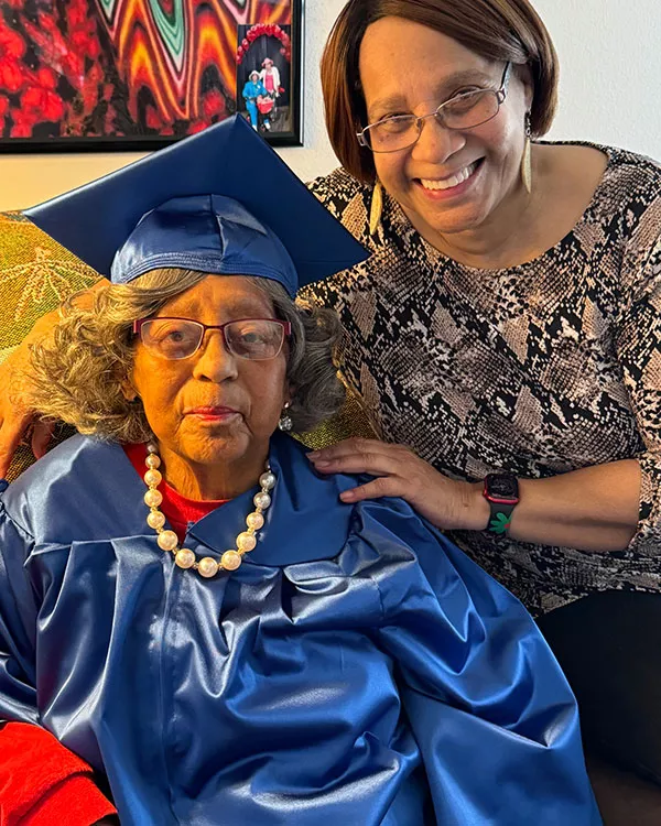Madison College graduate, Sarah Wells and daughter