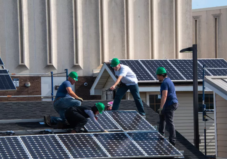 CREATE Energy Solar Institute solar panel installation